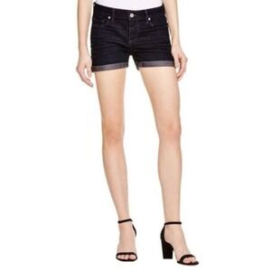 Paige Dark Wash Denim Shorts Womens Cuffed Hem Casual Size 29